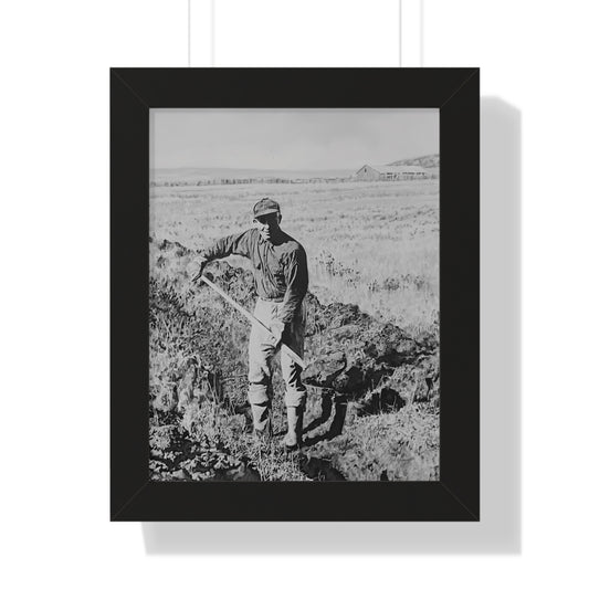 Framed Matte Paper Print - Clyde Hogan's 1.5 mile trench by Rod Walgamott