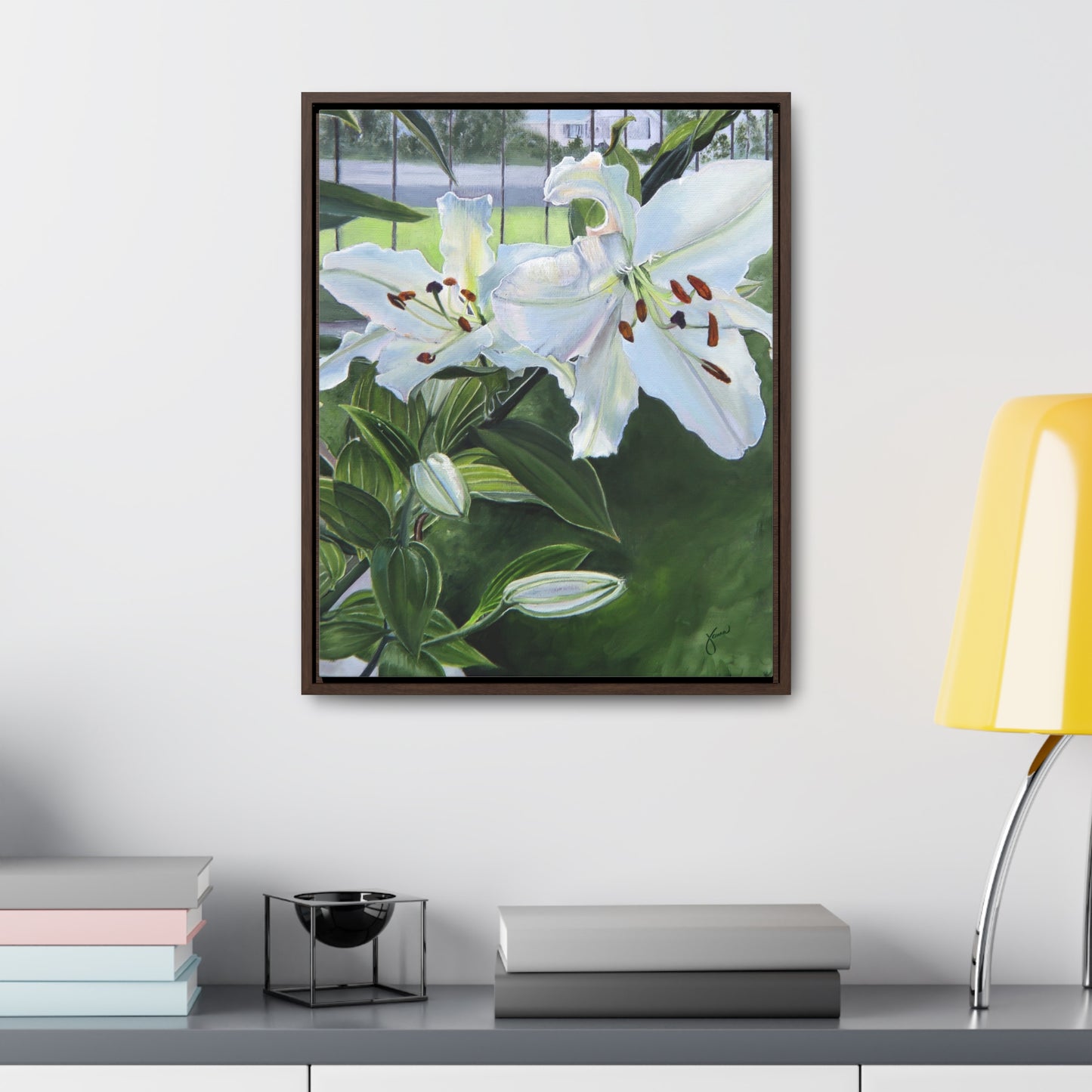 "Luscious Lilies" by Jane Autry-Framed canvas Wrap