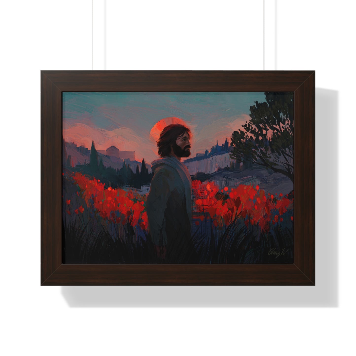 Framed Matte Print, "Though as Scarlet" by Chaz Walgamott