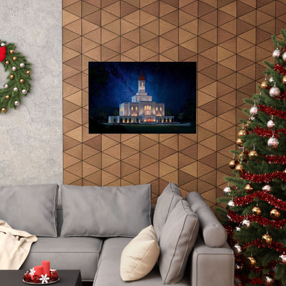 Premium Matte Print--Deseret Peak Temple--Night Sky, by Chaz Walgamott