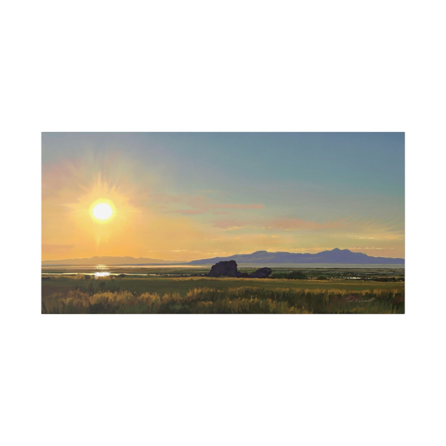 Adobe Rock Sunset, by Rod Walgamott, Gallery Wrap Canvas