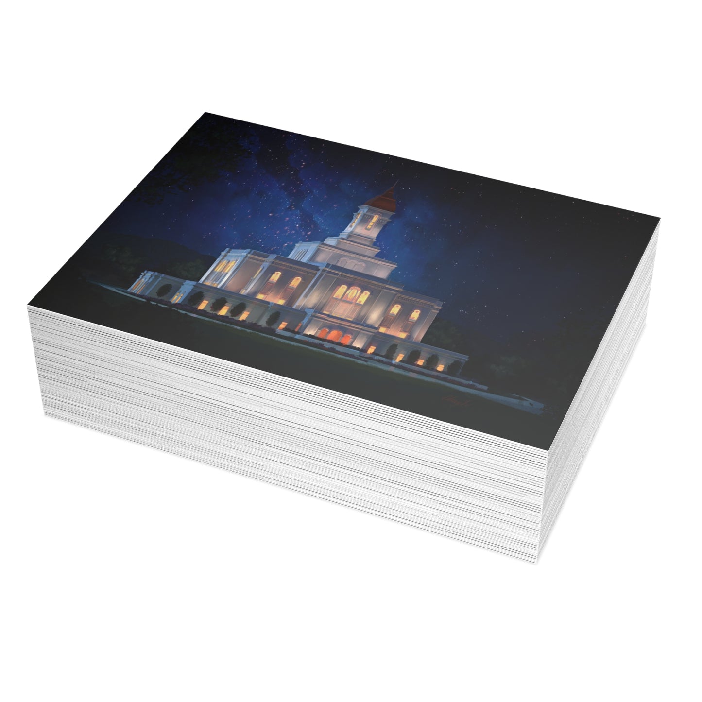 Temple Card Bundle (envelopes not included) Deseret Peak Temple-Night Sky