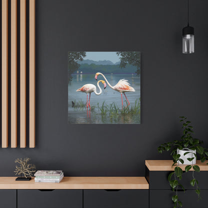 Canvas Gallery Wrap--Flamingo Dance, by Rod Walgamott