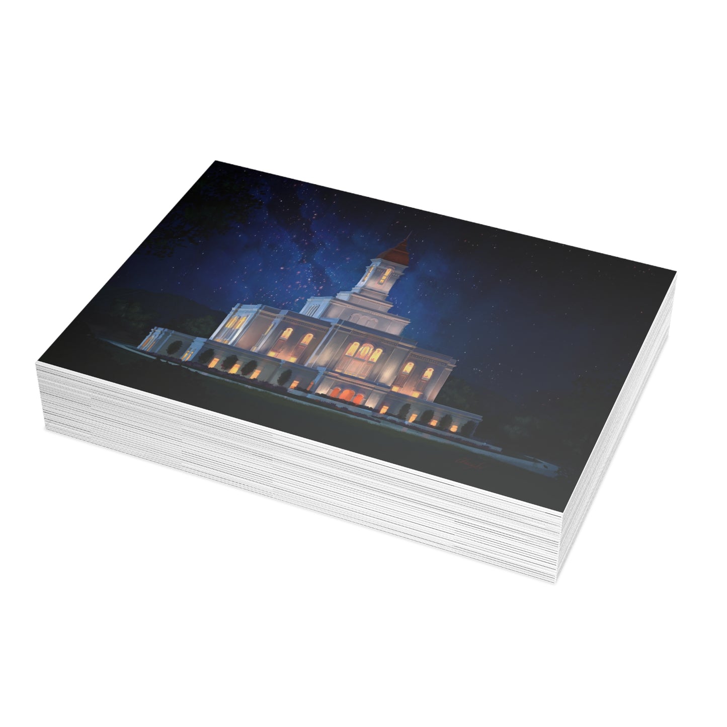 Temple Card Bundle (envelopes not included) Deseret Peak Temple-Night Sky