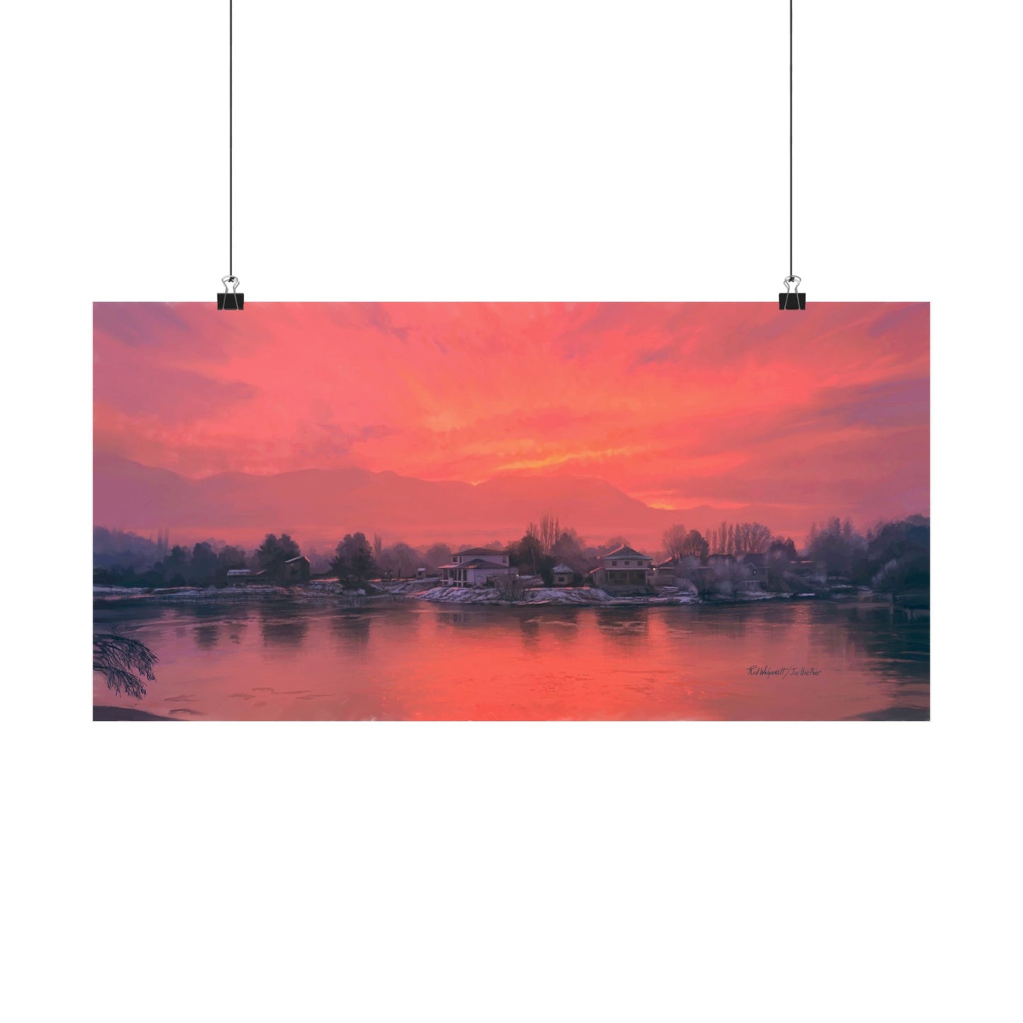 Premium Matte Print, Frosty Sunrise on Stansbury Lake, by Rod Walgamott