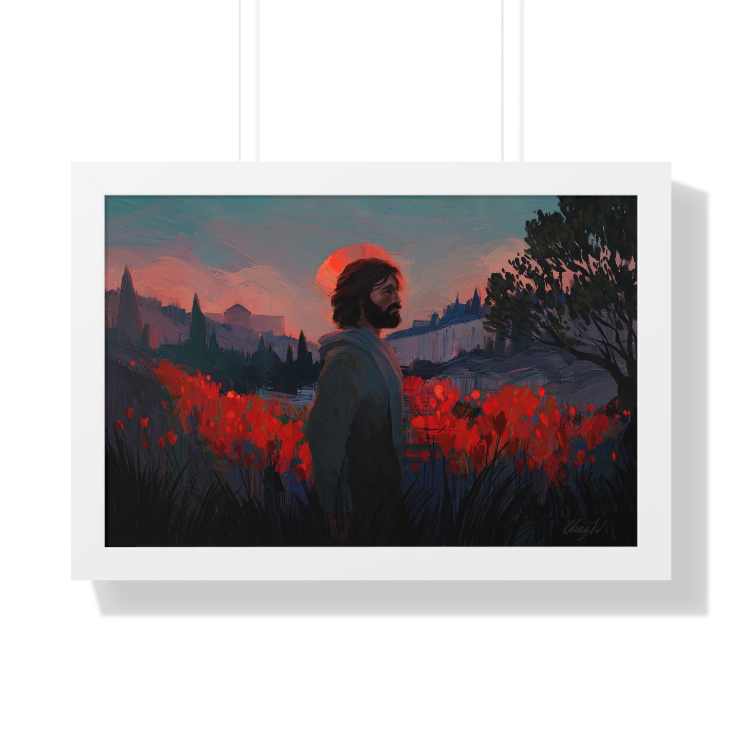 Framed Matte Print, "Though as Scarlet" by Chaz Walgamott
