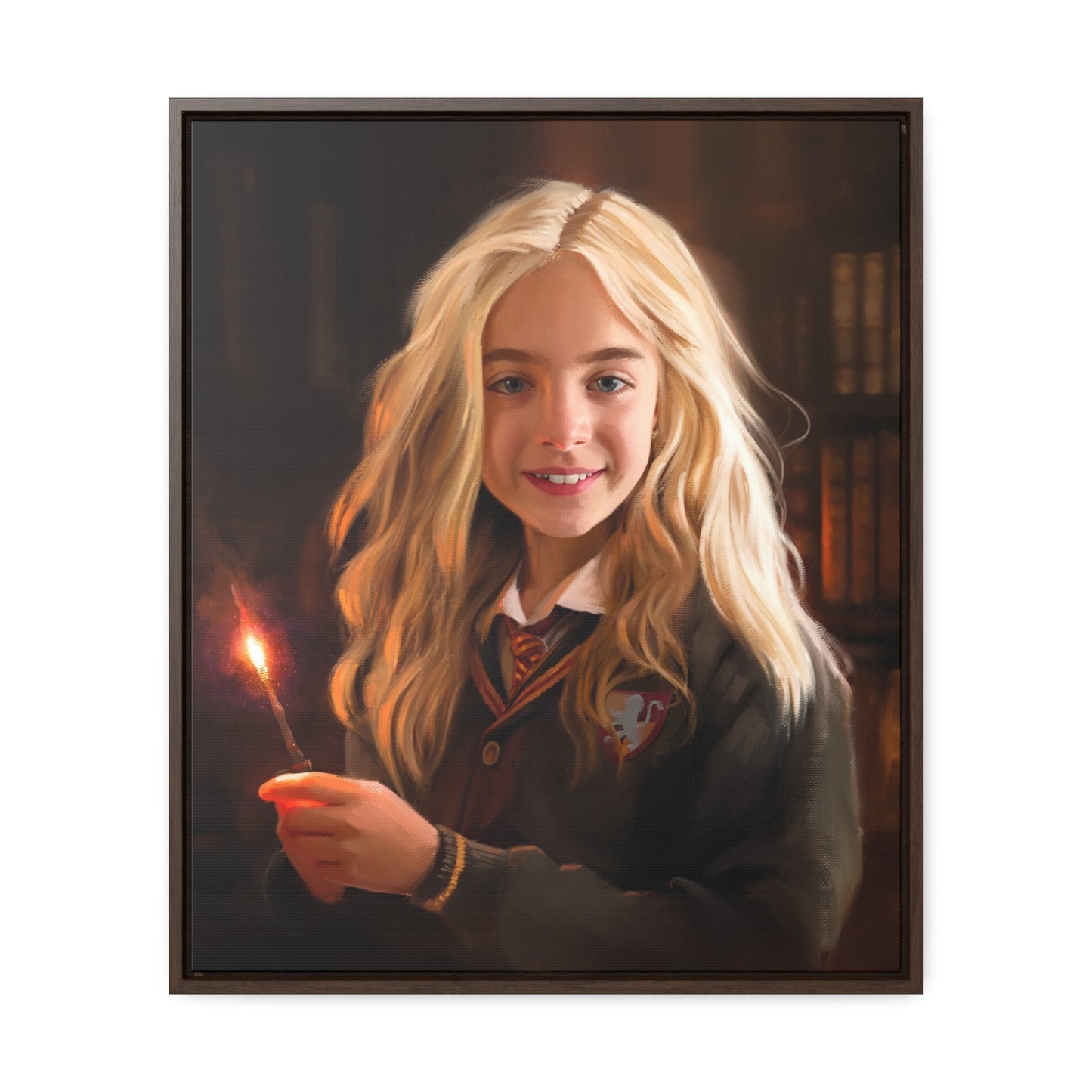 Framed canvas Wrap, Willa Mae Walgamott at Hogwarts, by Chaz Walgamott