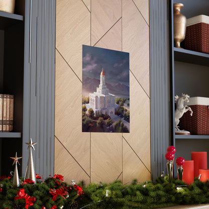 Premium Matte Paper Print, Deseret Peak Temple, After the Storm, by Chaz Walgamott