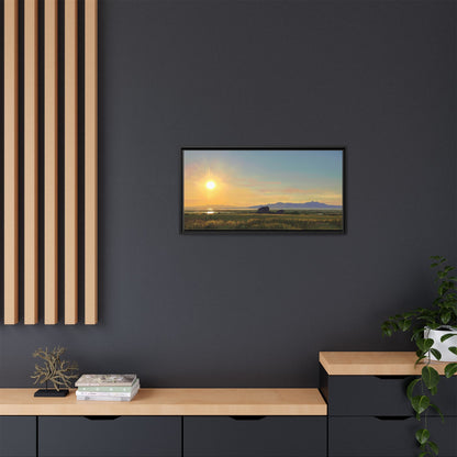 Framed Matte Canvas Print — Adobe Rock Sunset by Rod Walgamott