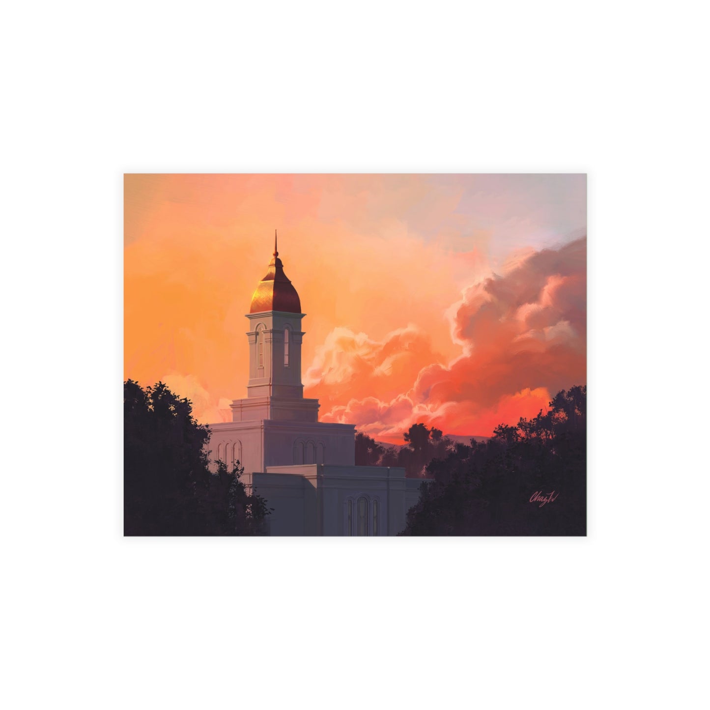 Temple Card Bundle (envelopes not included) Deseret Peak Temple-Sunset