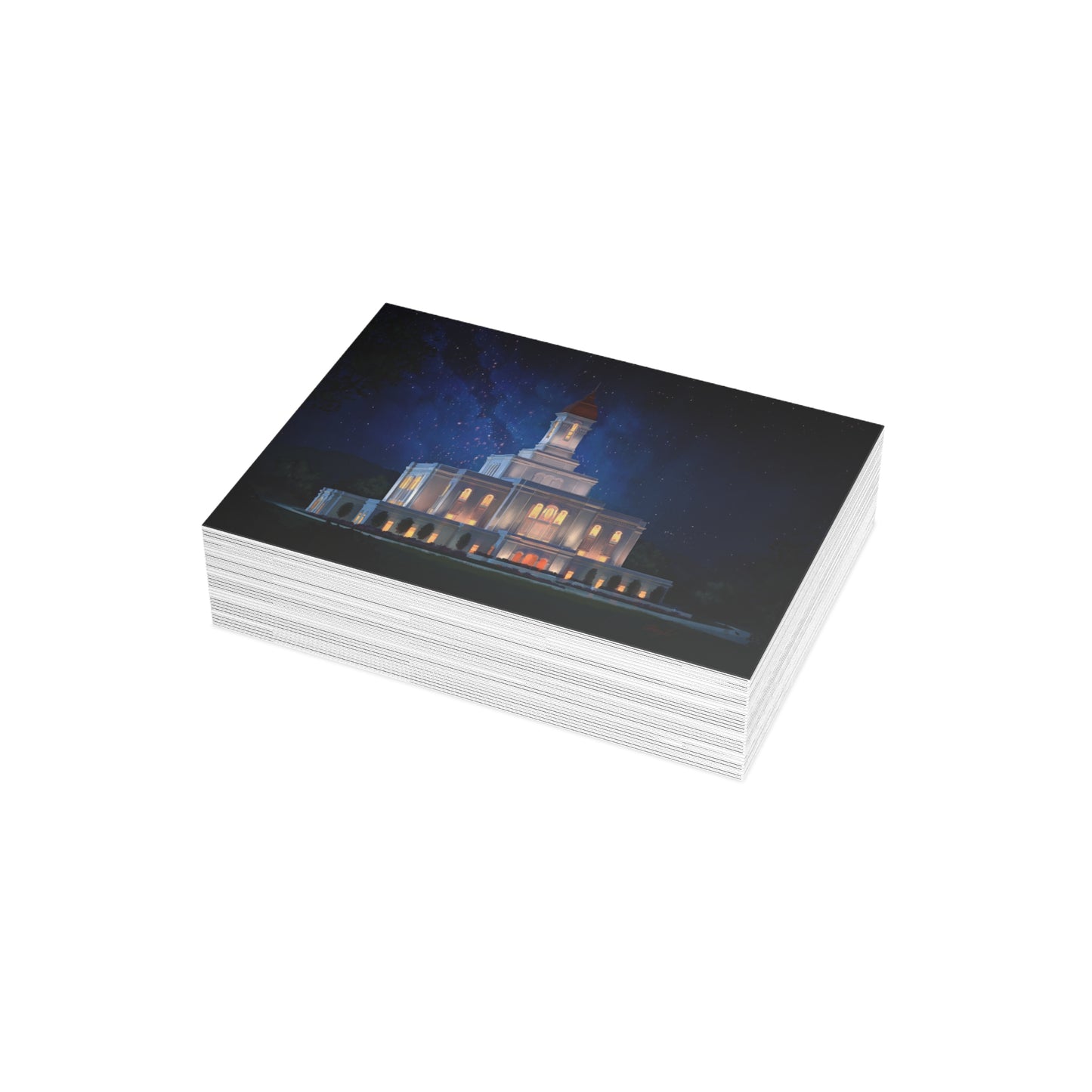 Temple Card Bundle (envelopes not included) Deseret Peak Temple-Night Sky