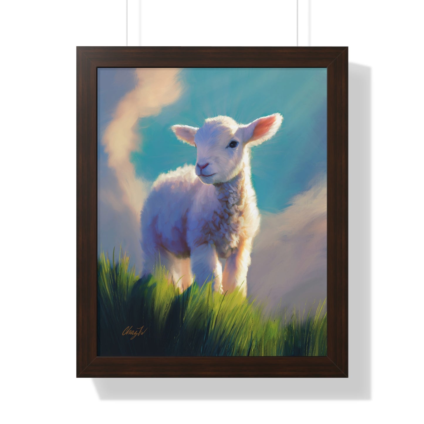 Framed Matte Print, "Without Blemish" by Chaz Walgamott