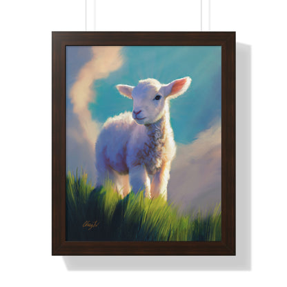 Framed Matte Print, "Without Blemish" by Chaz Walgamott