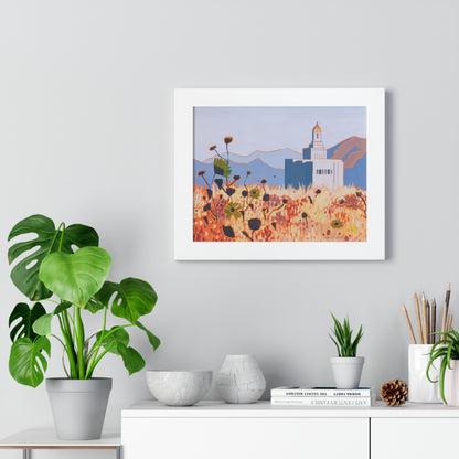 Premium Matte Print--Framed, Deseret Peak Temple by Shellece Durfee