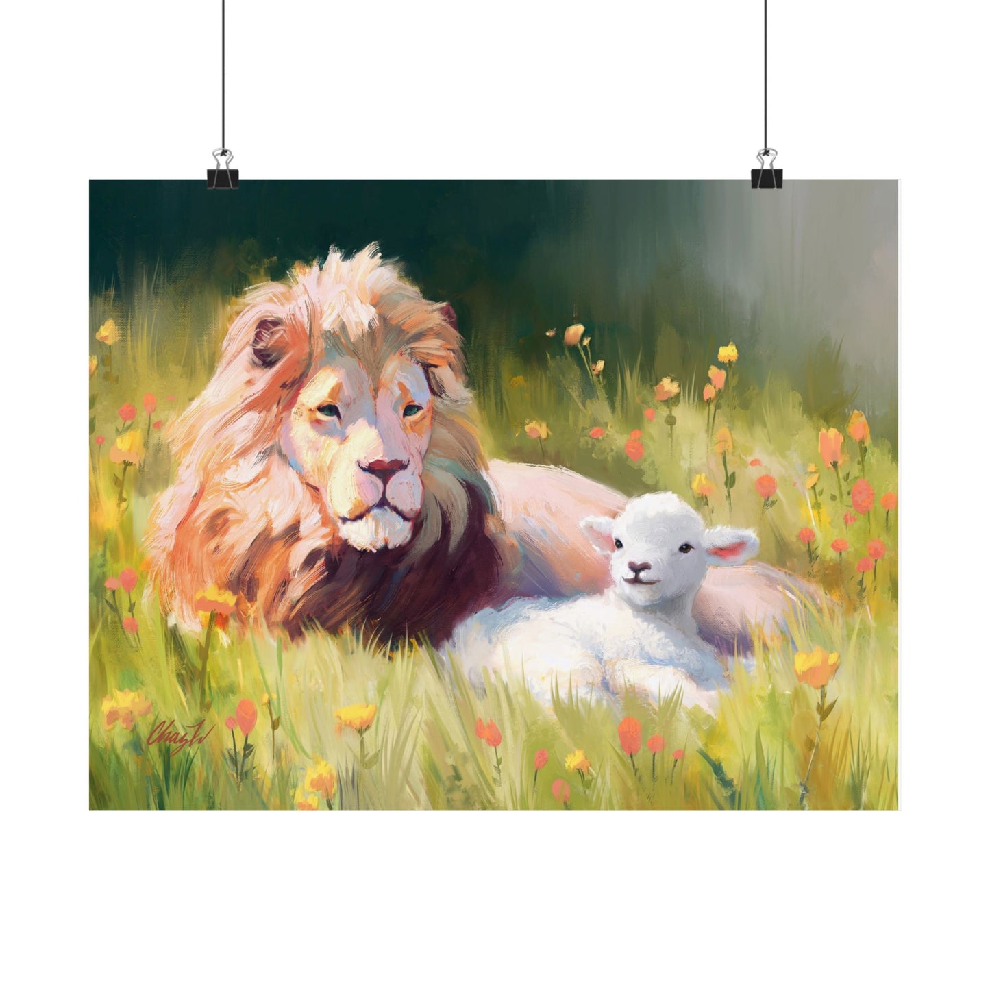 Premium Matte Print, The Lamb and the Lion, by Chaz Walgamott