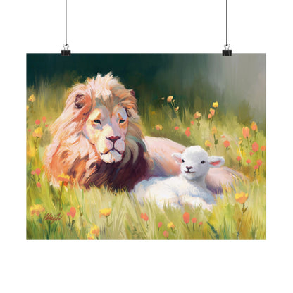 Premium Matte Print, The Lamb and the Lion, by Chaz Walgamott