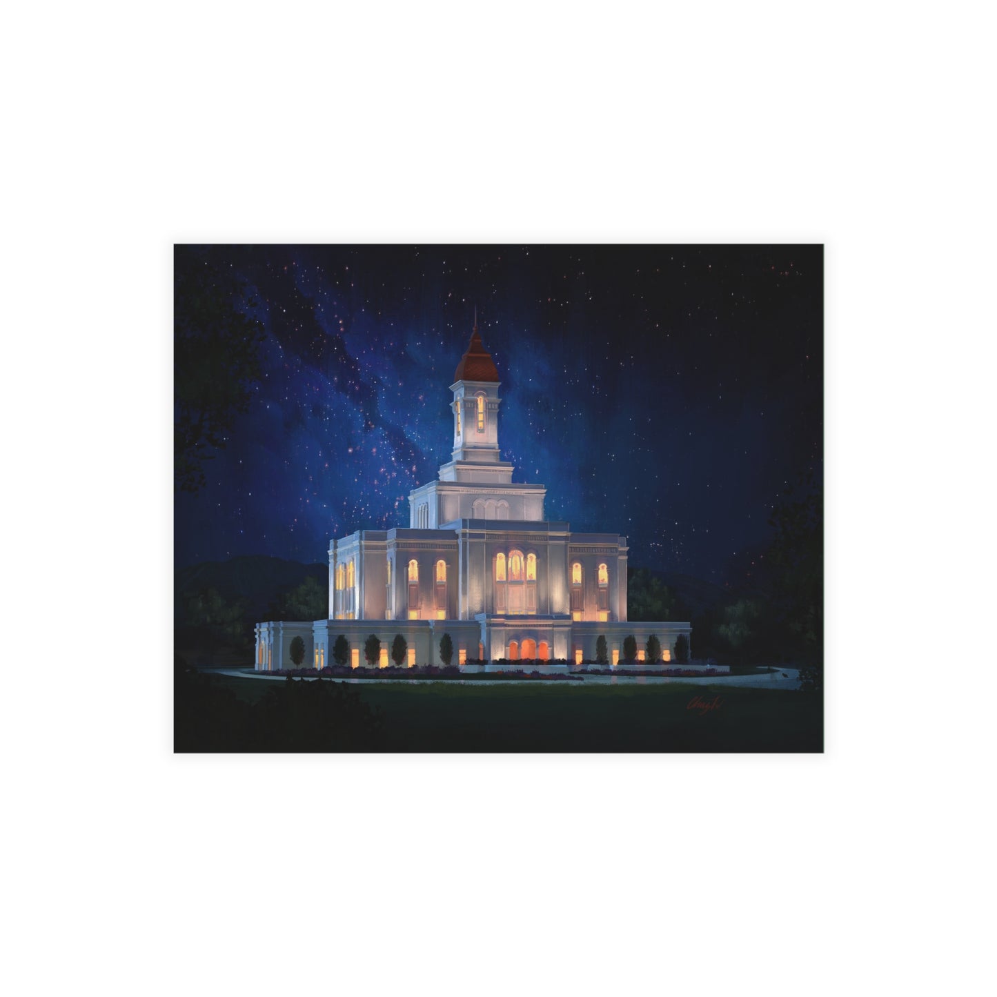 Temple Card Bundle (envelopes not included) Deseret Peak Temple-Night Sky