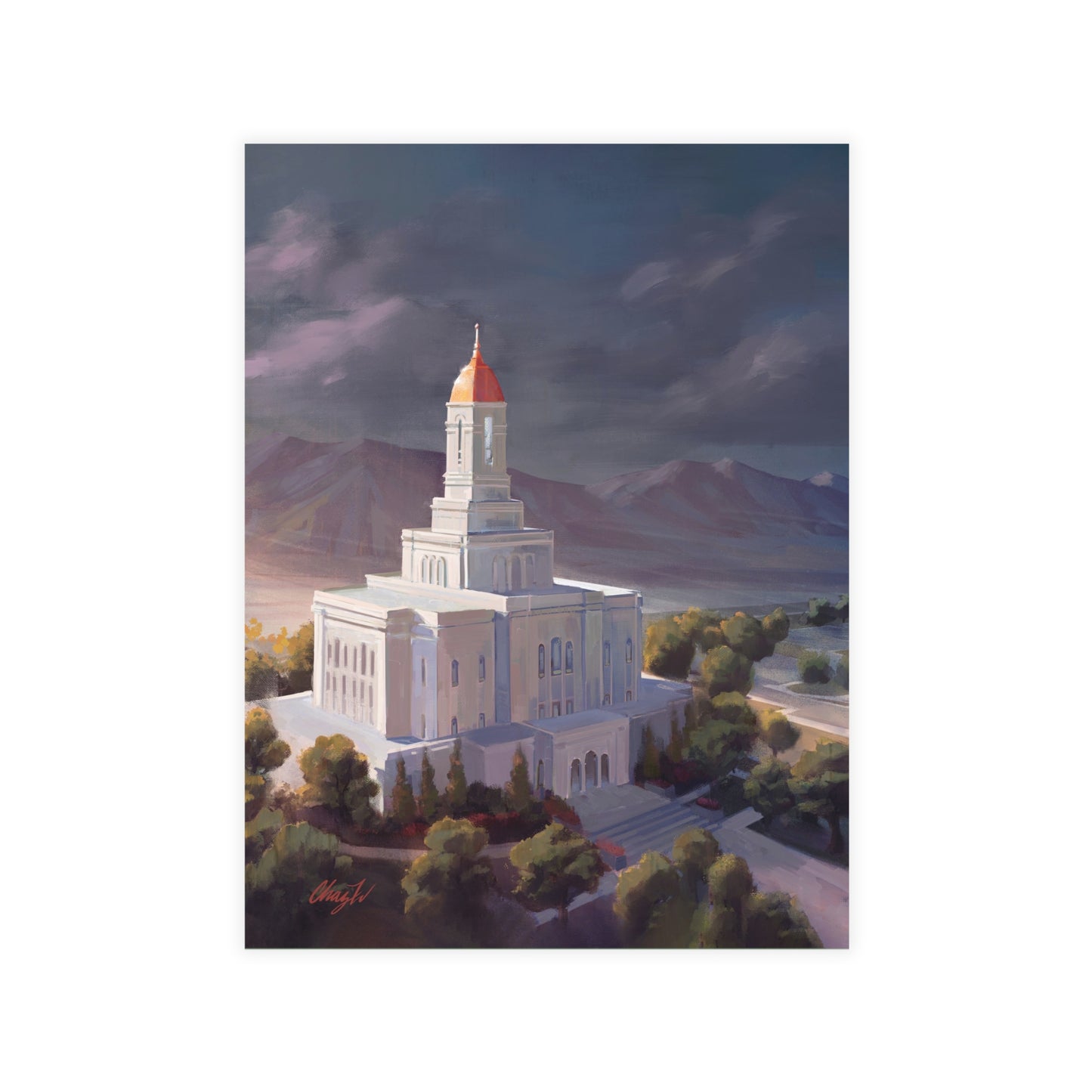 Temple Card Bundle (envelopes not included) Deseret Peak Temple-After the Storm