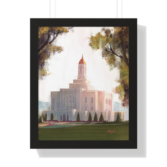 Framed Matte Print, Deseret Peak Temple--Golden, by Chaz Walgamott