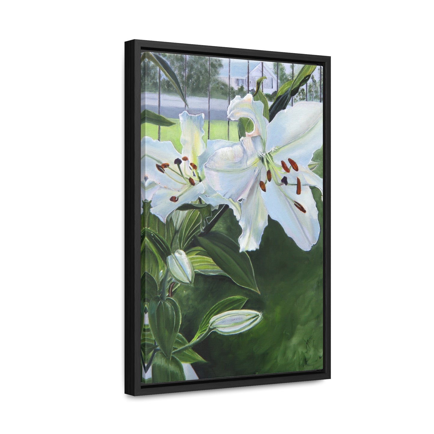 "Luscious Lilies" by Jane Autry-Framed canvas Wrap