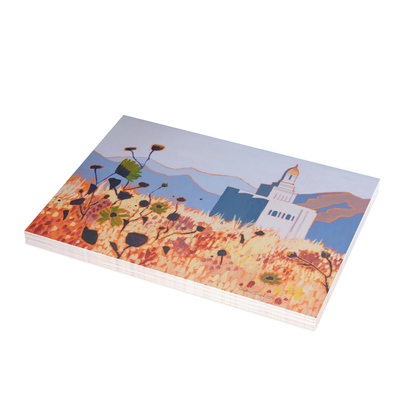 Temple Card Bundle (envelopes not included) Deseret Peak Temple by Shellece Durfee