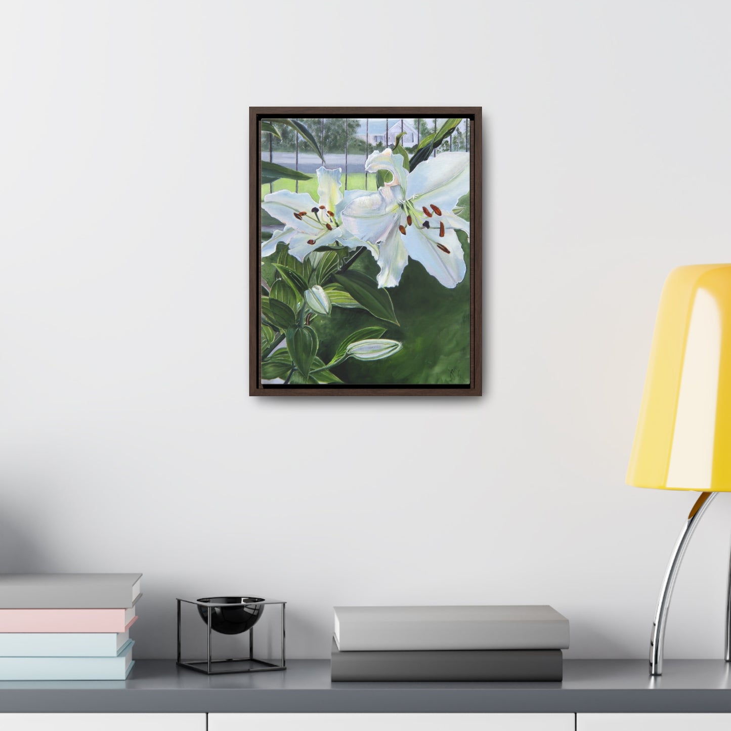 "Luscious Lilies" by Jane Autry-Framed canvas Wrap