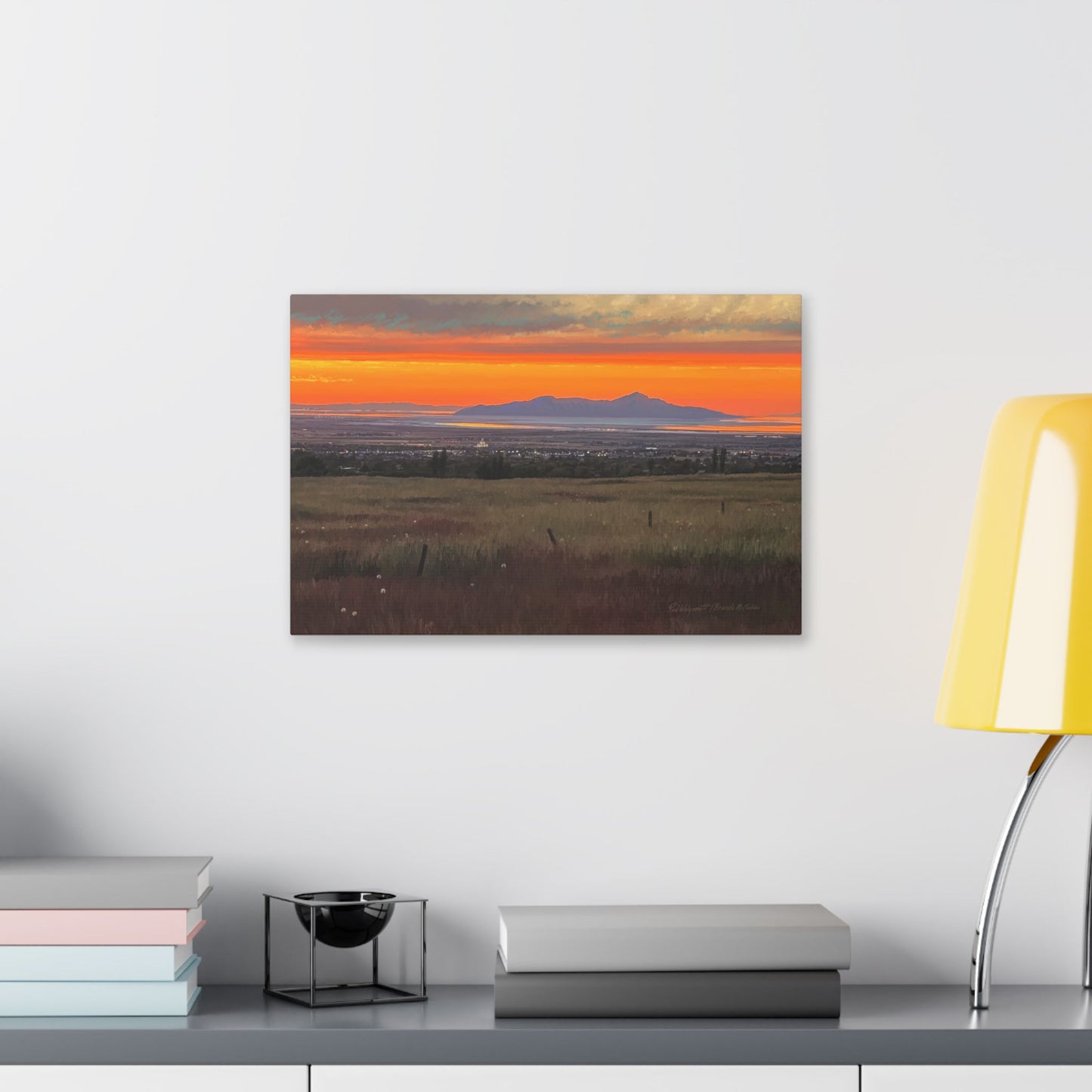 Classic Stretched Canvas, Stansbury Island Sunset, by Rod Walgamott