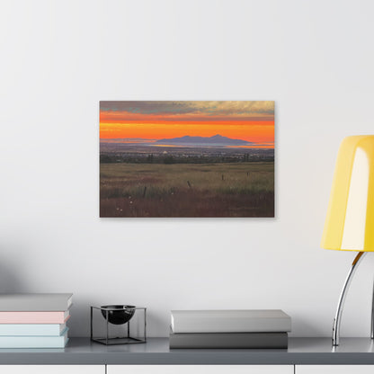 Classic Stretched Canvas, Stansbury Island Sunset, by Rod Walgamott
