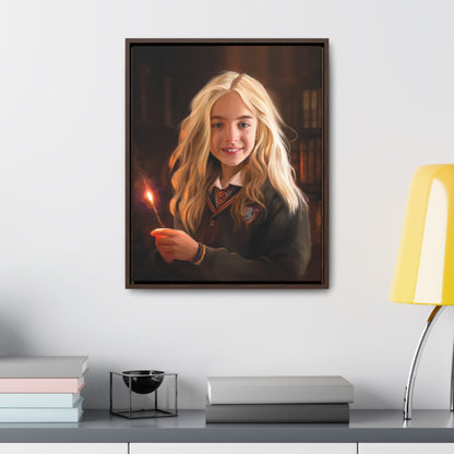 Framed canvas Wrap, Willa Mae Walgamott at Hogwarts, by Chaz Walgamott