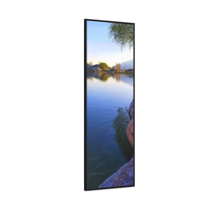 Framed canvas Wrap, Stansbury Lake Looking North from Grant's Place, by Rod Walgamott