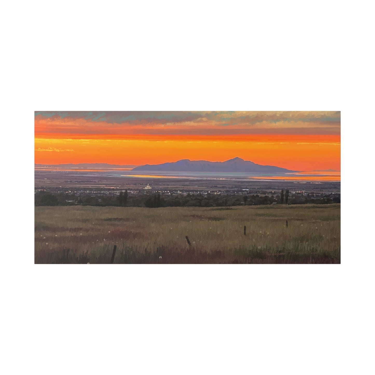 Classic Stretched Canvas, Stansbury Island Sunset, by Rod Walgamott