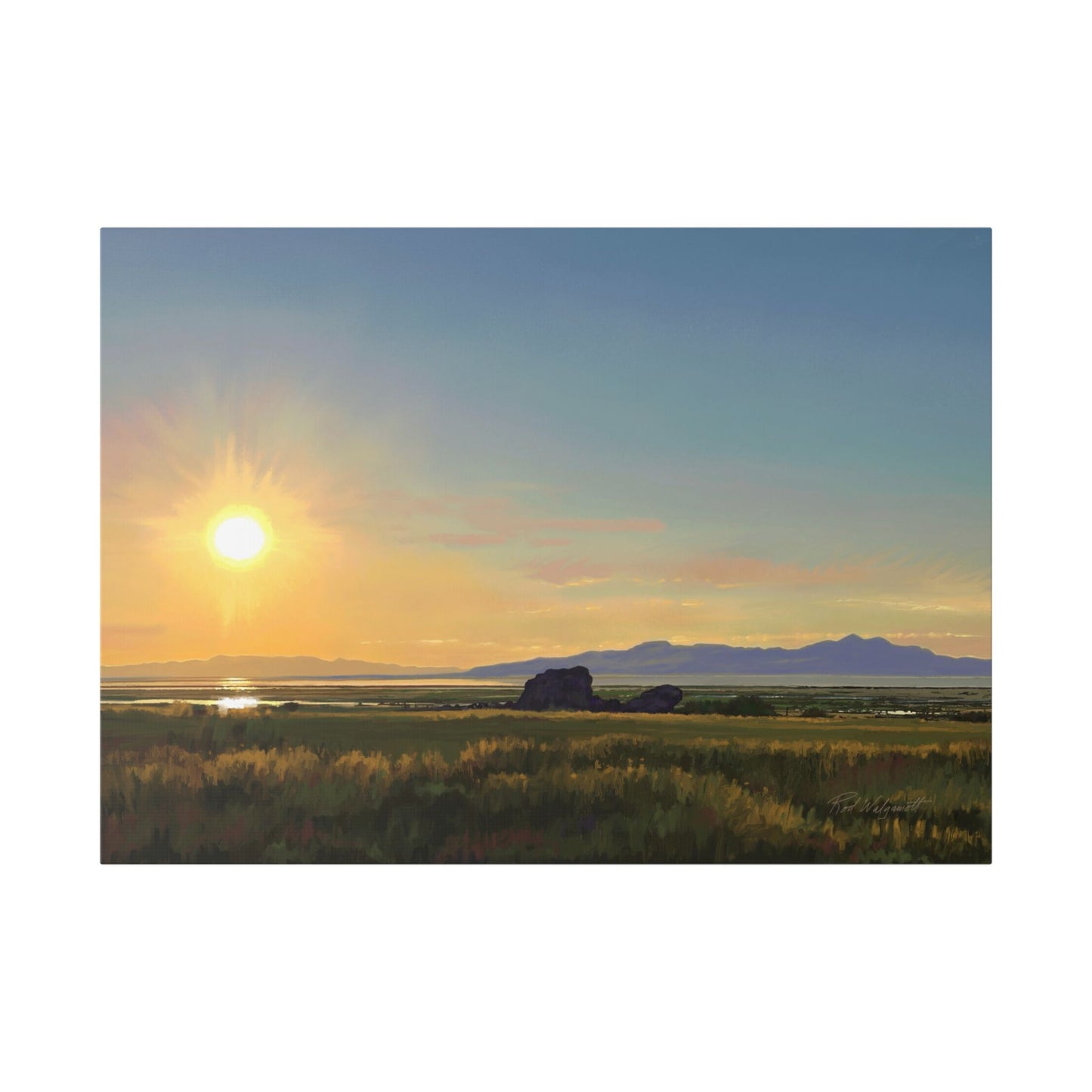 Adobe Rock Sunset, by Rod Walgamott, Gallery Wrap Canvas