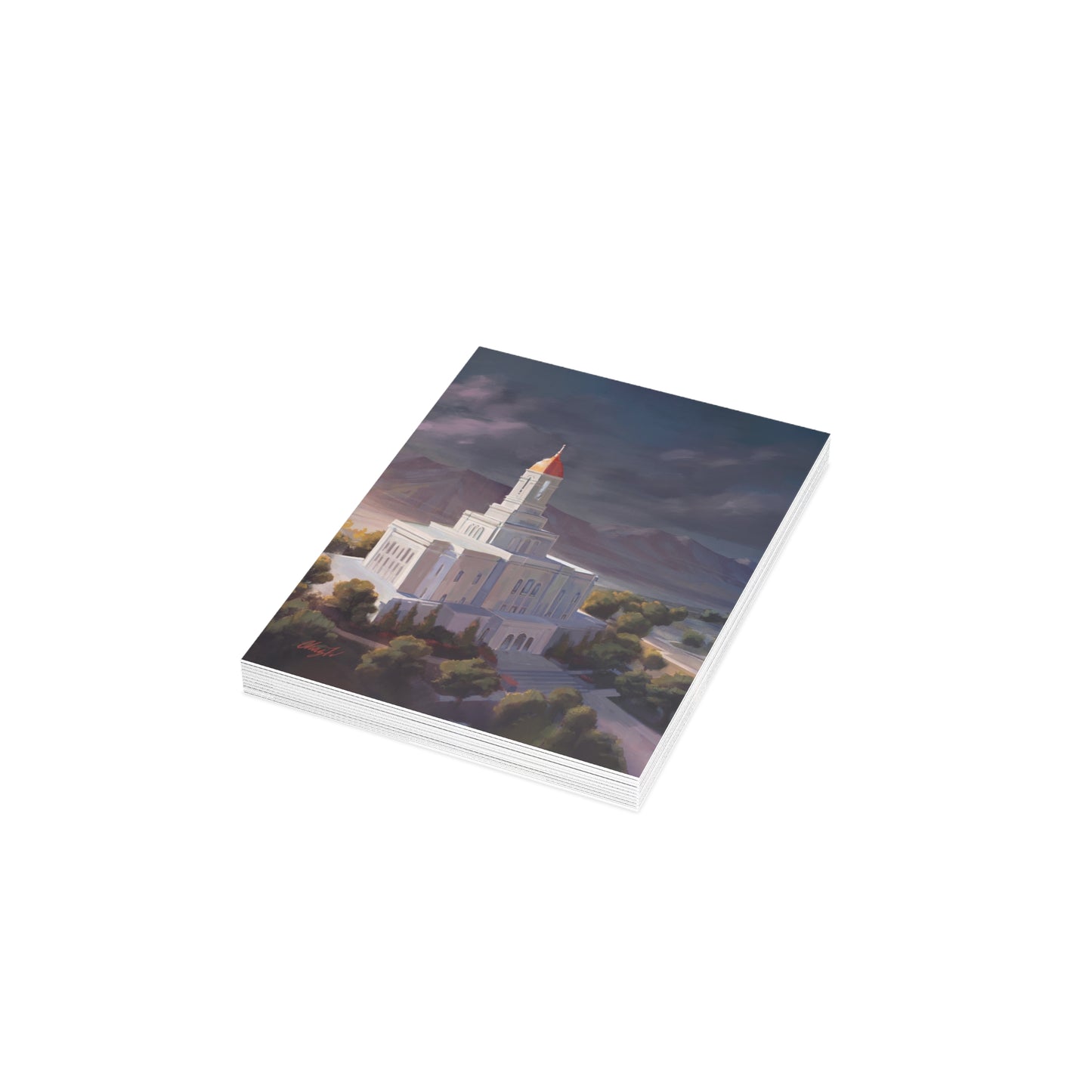 Temple Card Bundle (envelopes not included) Deseret Peak Temple-After the Storm