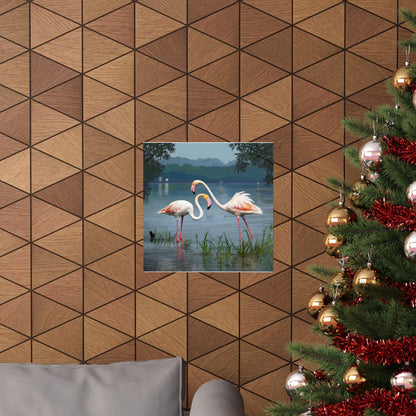 Matte Paper Print — Flamingo Dance by Rod Walgamott