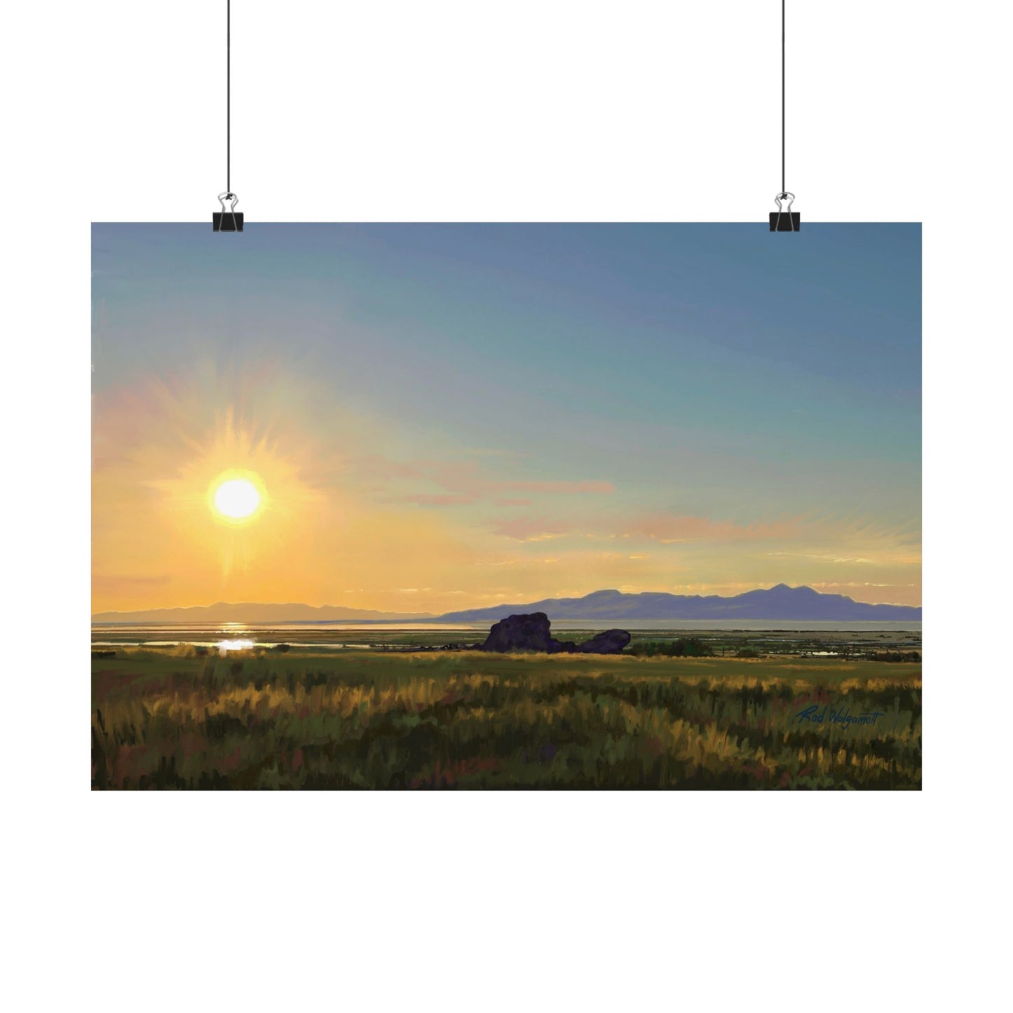 Premium Matte Print, Sunset at Adobe Rock, by Rod Walgamott