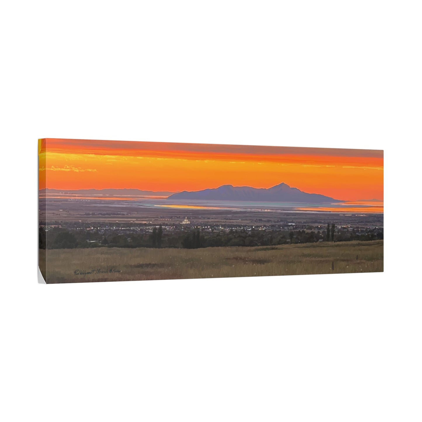 Classic Stretched Canvas, Stansbury Island Sunset, by Rod Walgamott