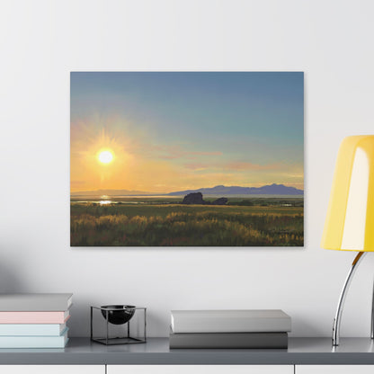 Adobe Rock Sunset, by Rod Walgamott, Gallery Wrap Canvas