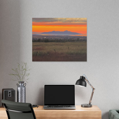 Classic Stretched Canvas, Stansbury Island Sunset, by Rod Walgamott