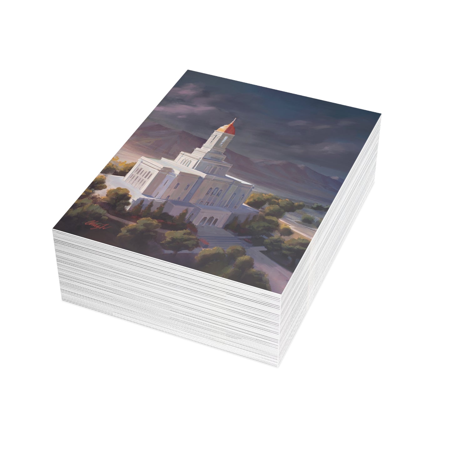 Temple Card Bundle (envelopes not included) Deseret Peak Temple-After the Storm