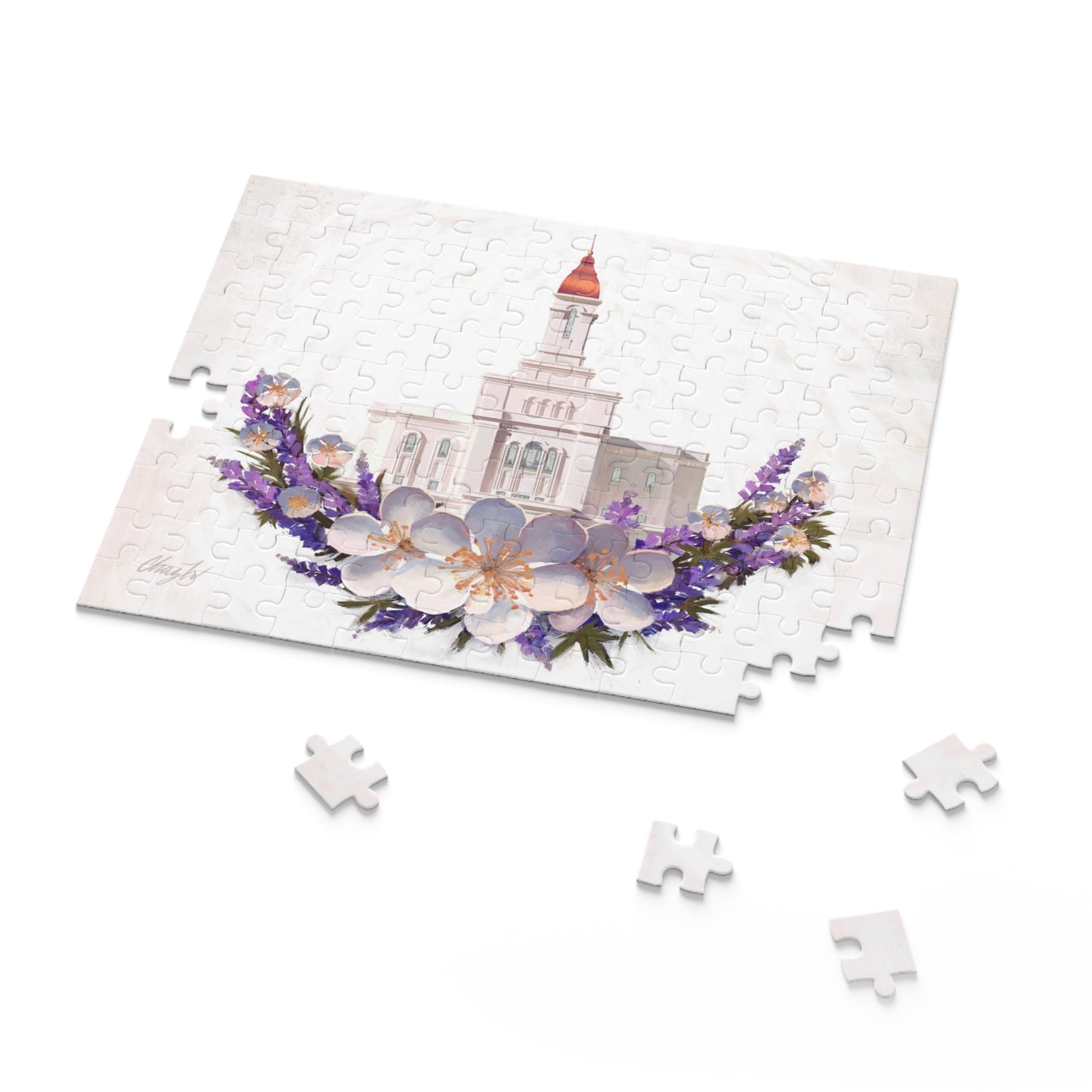 Puzzle, Deseret Peak Temple--Floral Wreath