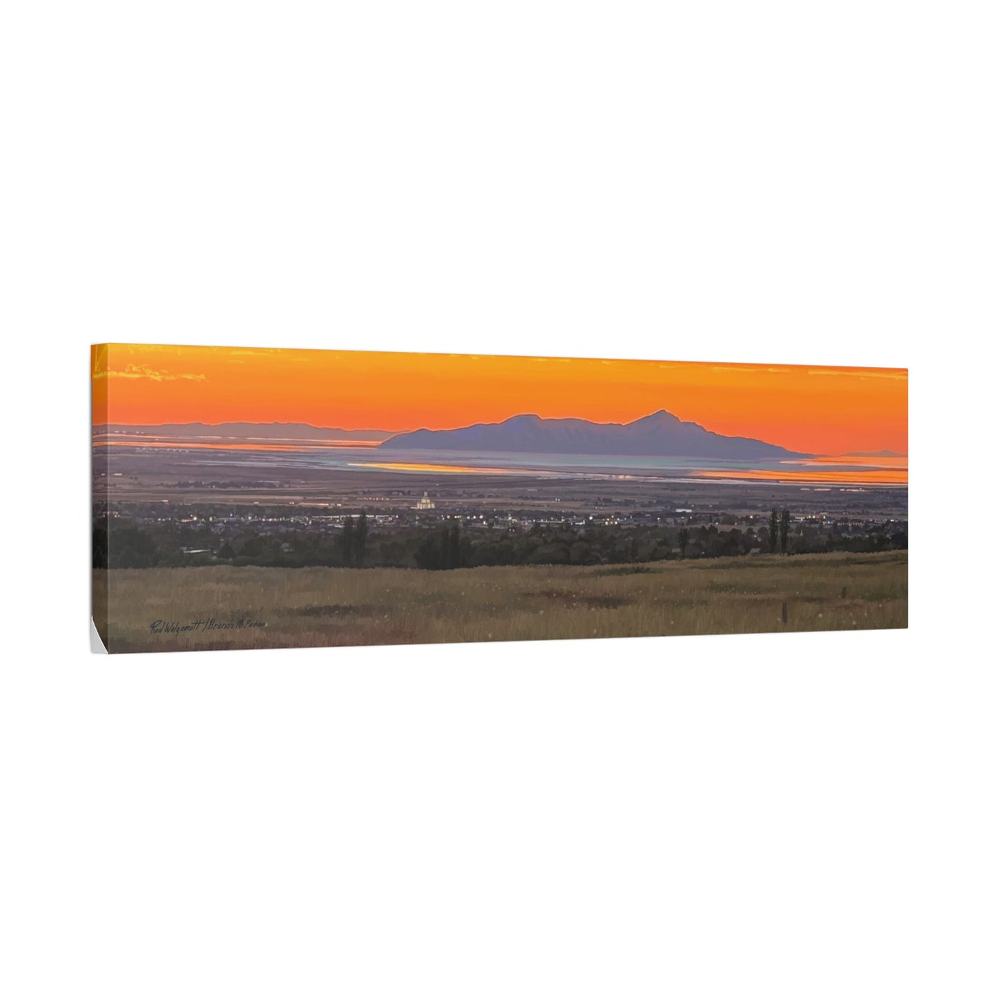 Classic Stretched Canvas, Stansbury Island Sunset, by Rod Walgamott