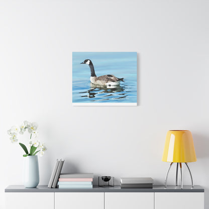 Canvas Gallery Wrap, Canada Goose on Stansbury Lake , by  Rod Walgamott