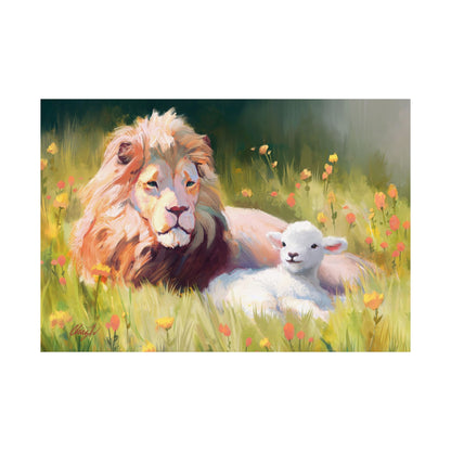 Premium Matte Print, The Lamb and the Lion, by Chaz Walgamott