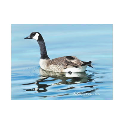 Canvas Gallery Wrap, Canada Goose on Stansbury Lake , by  Rod Walgamott