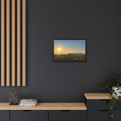 Framed Matte Canvas Print — Adobe Rock Sunset by Rod Walgamott