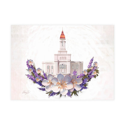Temple Card Bundle (envelopes not included) Deseret Peak Temple-Floral Wreath