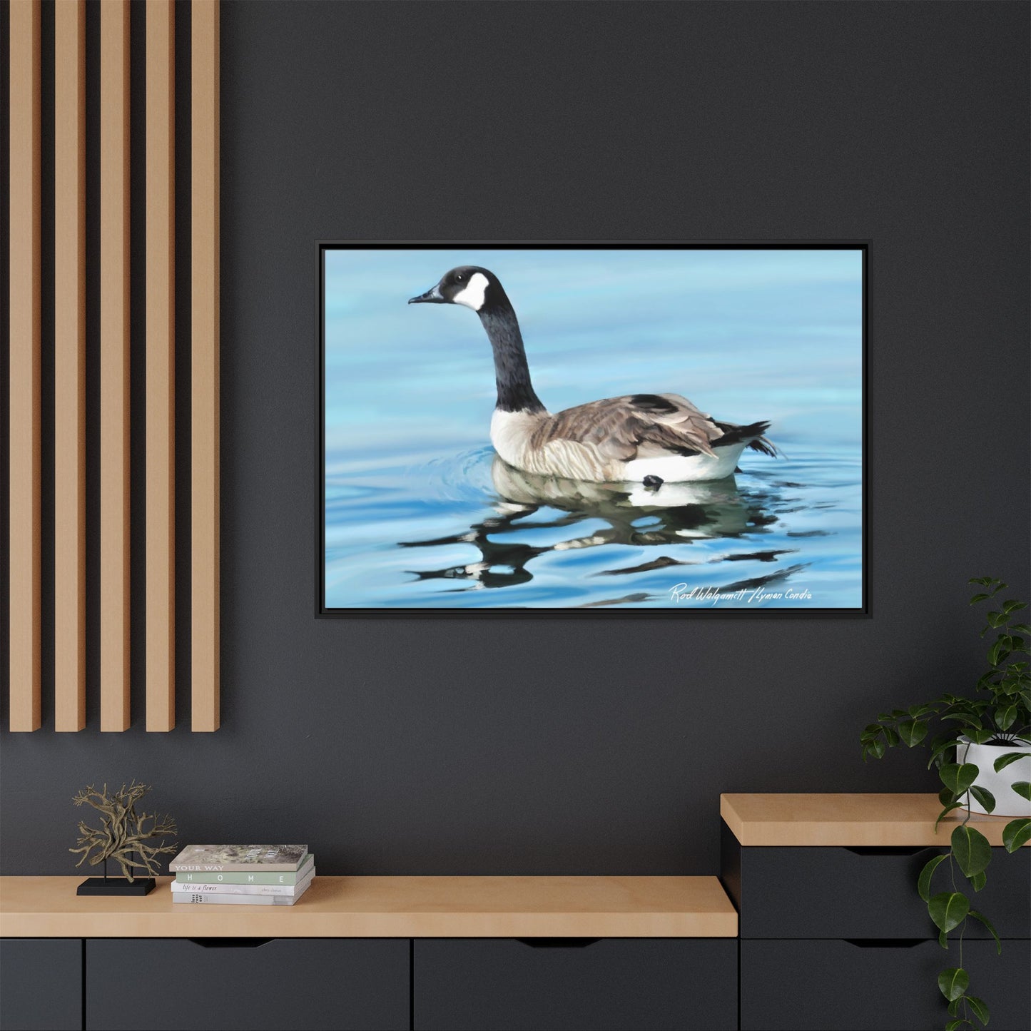 Canada Goose- Framed Matte Canvas Print