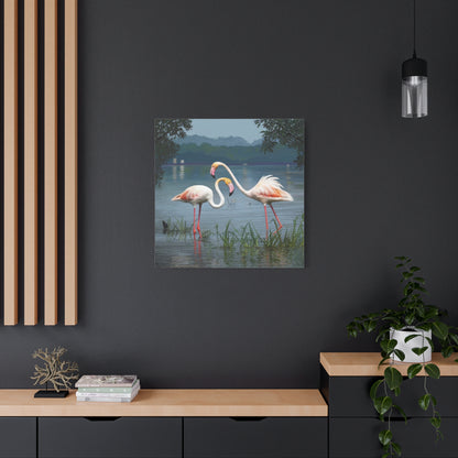 Canvas Gallery Wrap--Flamingo Dance, by Rod Walgamott