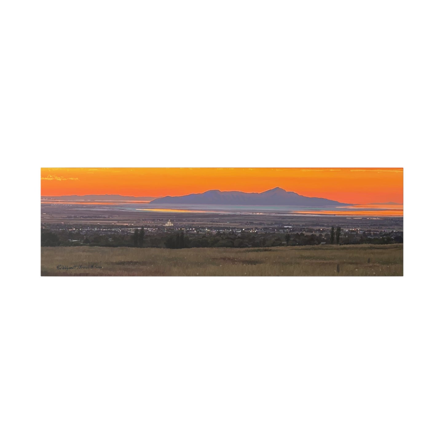 Classic Stretched Canvas, Stansbury Island Sunset, by Rod Walgamott