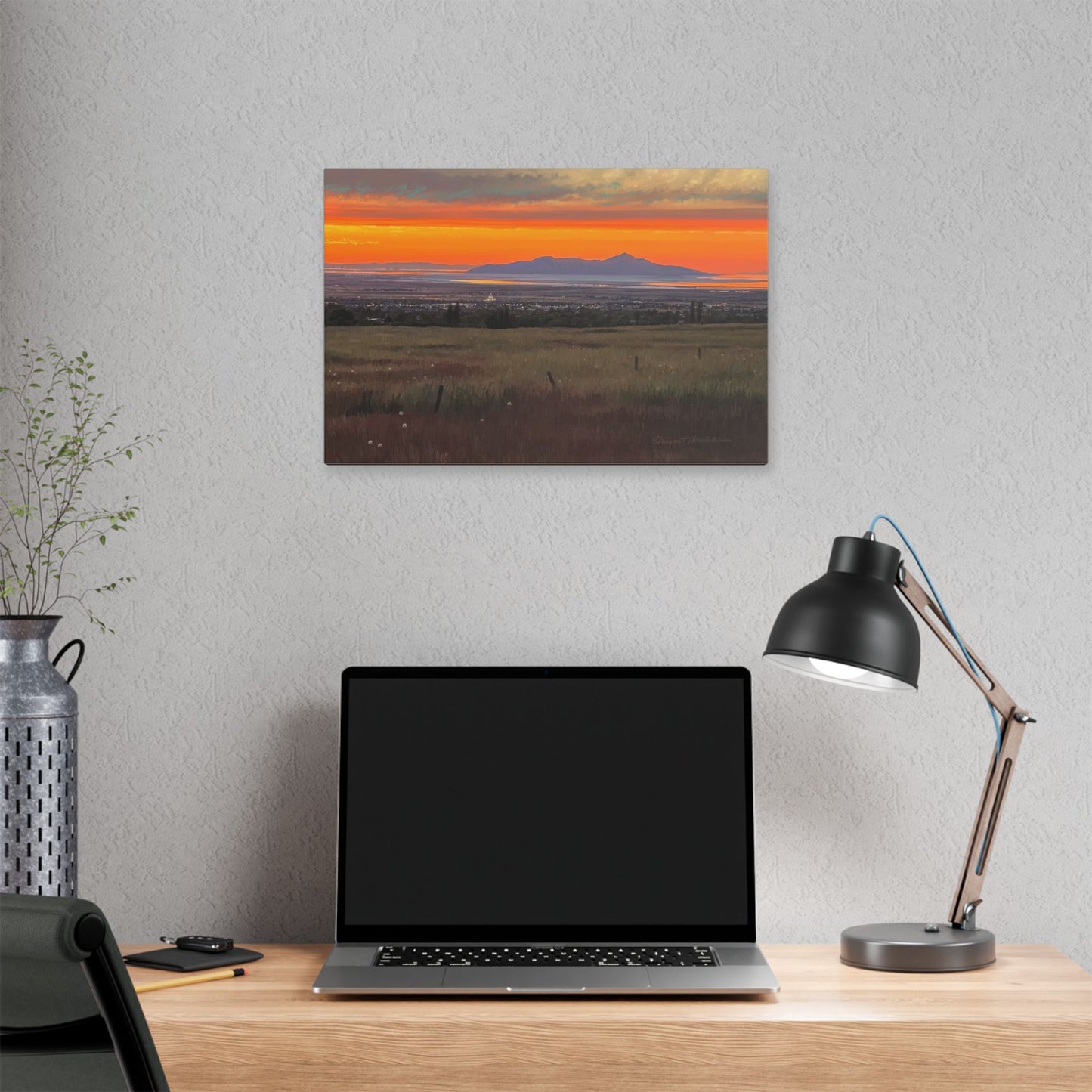 Classic Stretched Canvas, Stansbury Island Sunset, by Rod Walgamott